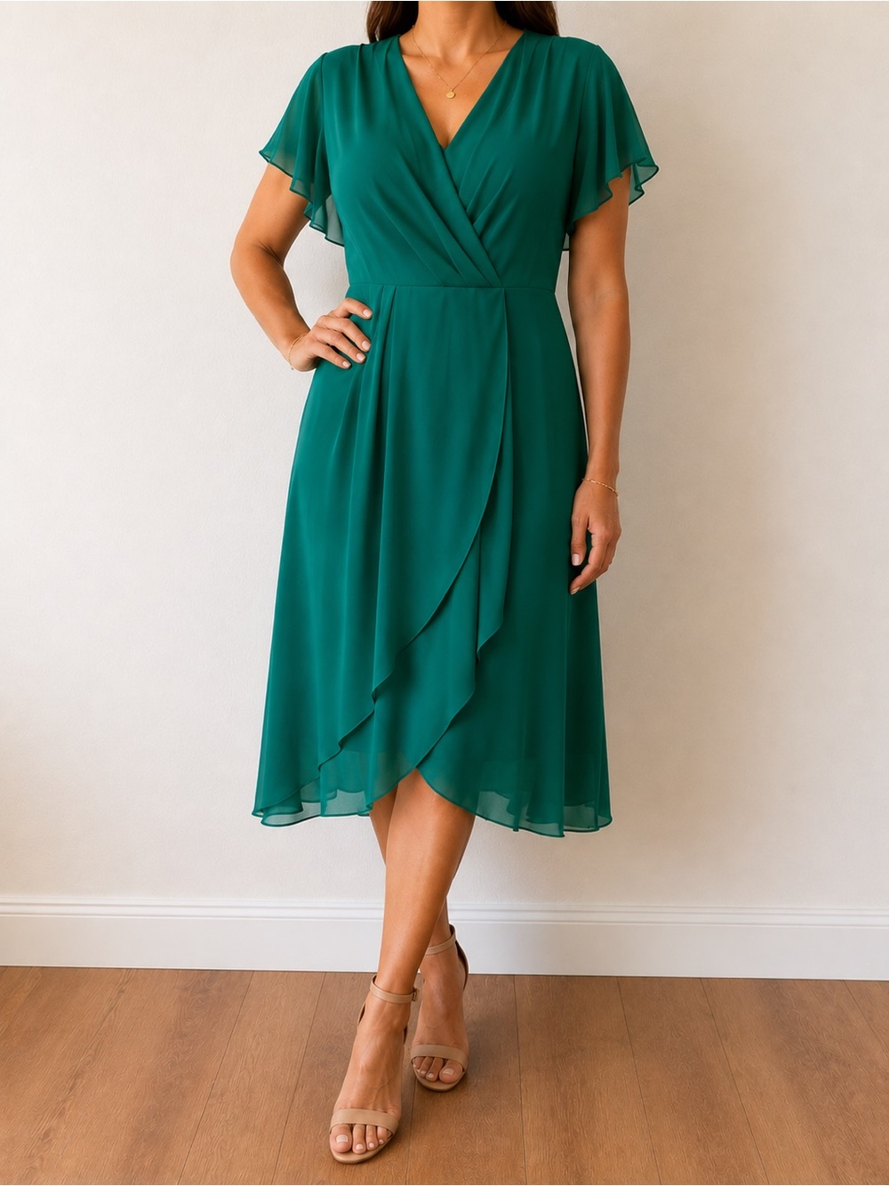 Elegant Green Midi Dress